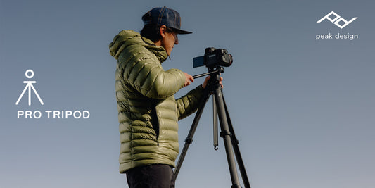 Peak Design Pro Tripod lifestyle and product image | Peak Design Australia