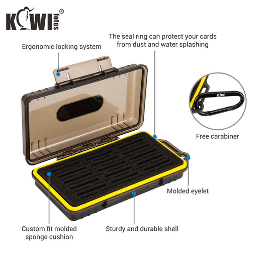 45-Slot Memory Card Case Holder for SD, CF, XQD, and CFexpress Cards