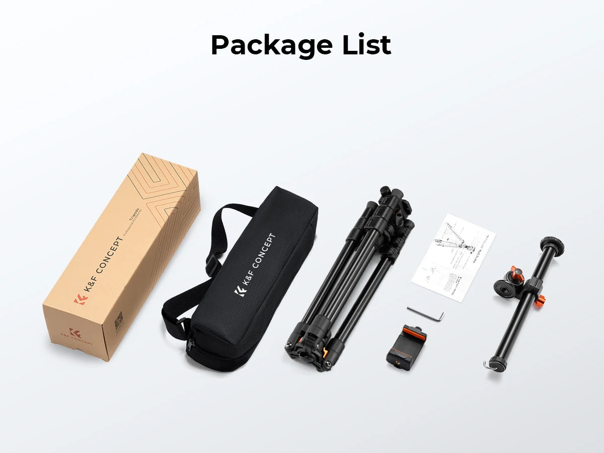 K&F O234A1 76 Inch Travel Tripod with Multi-Angle Centre Column