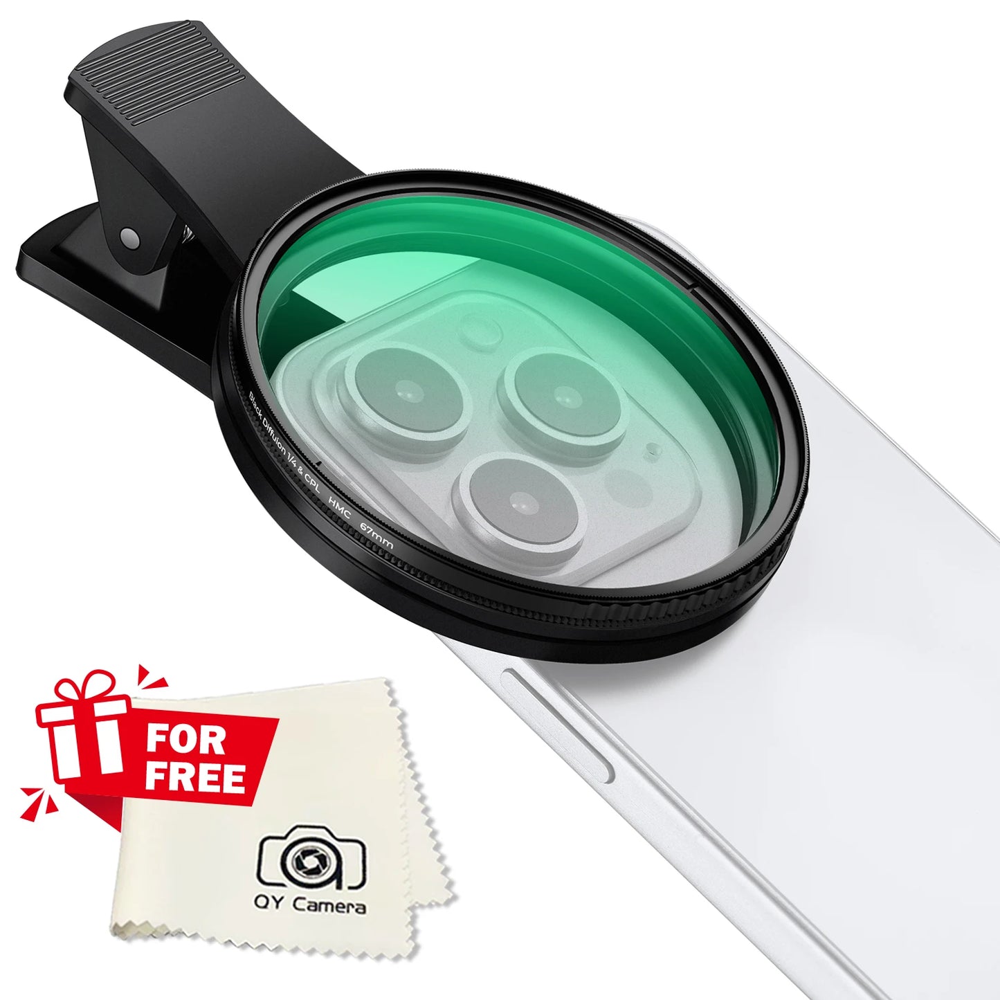 K&F 67mm Phone ND/CPL/Black Mist Filter Clip