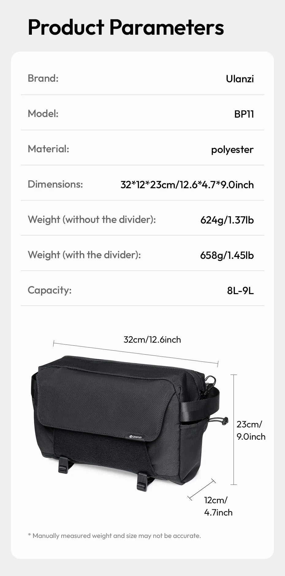 Ulanzi BP11 9L Camera Sling Bag