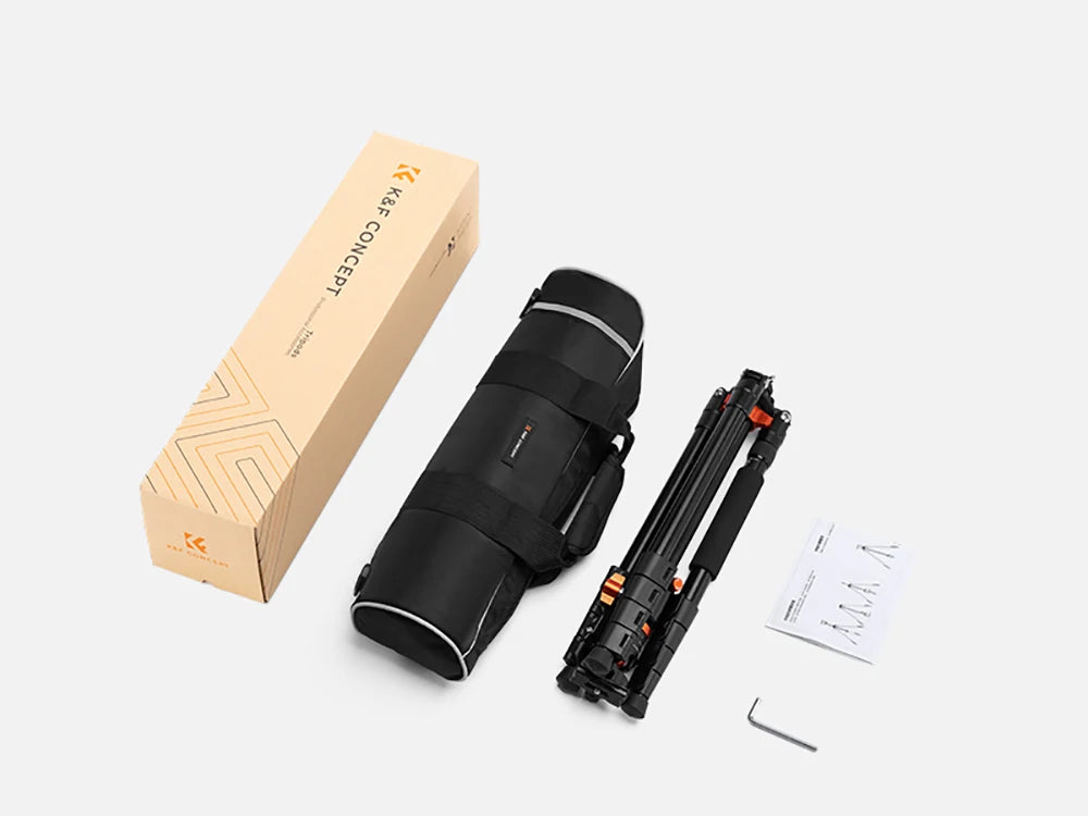 K&F T255A3 186cm Aluminium Tripod with Transverse Column