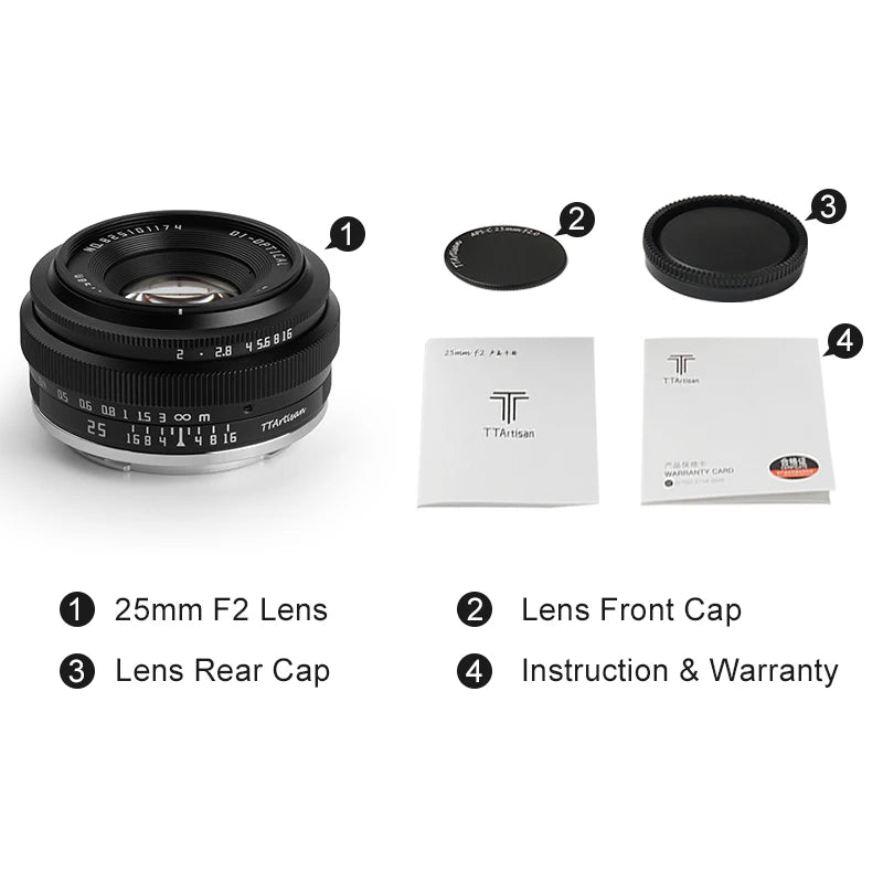 TTArtisan 25mm f/2 APS-C Manual Focus Lens