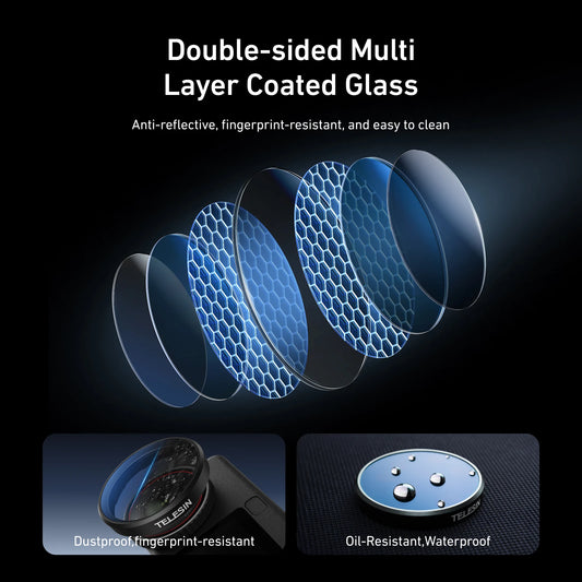 TELESIN CPL/ND/UV/VND Filter Kit for DJI Osmo Action 6 - CPL VND UV Set