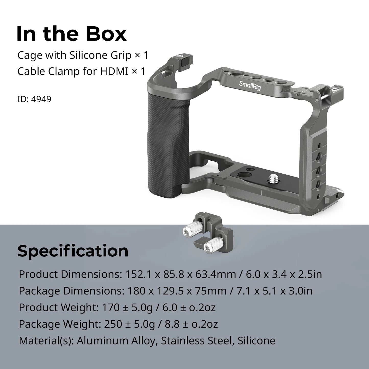 SmallRig 4949 HawkLock Cage Kit for Sony ZV-E10 II