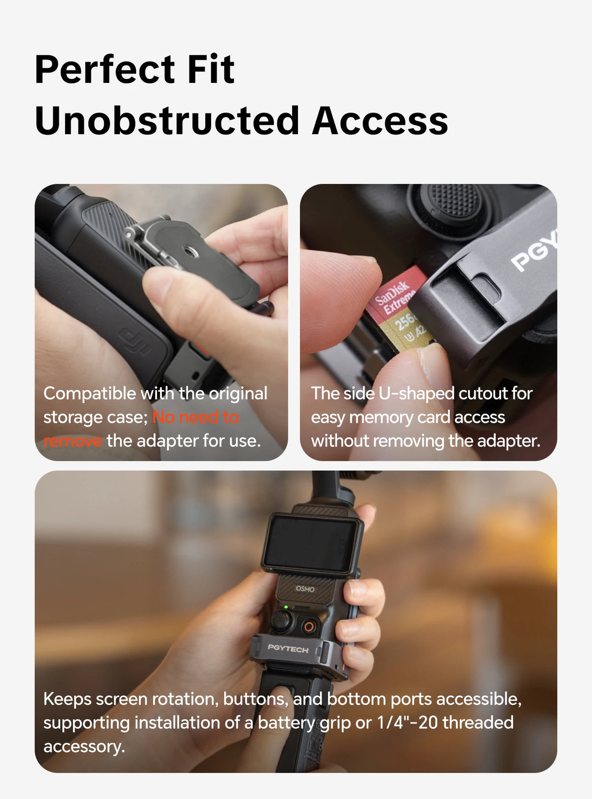 PGYTECH Magnetic Expansion Adapter for DJI Osmo Pocket 3