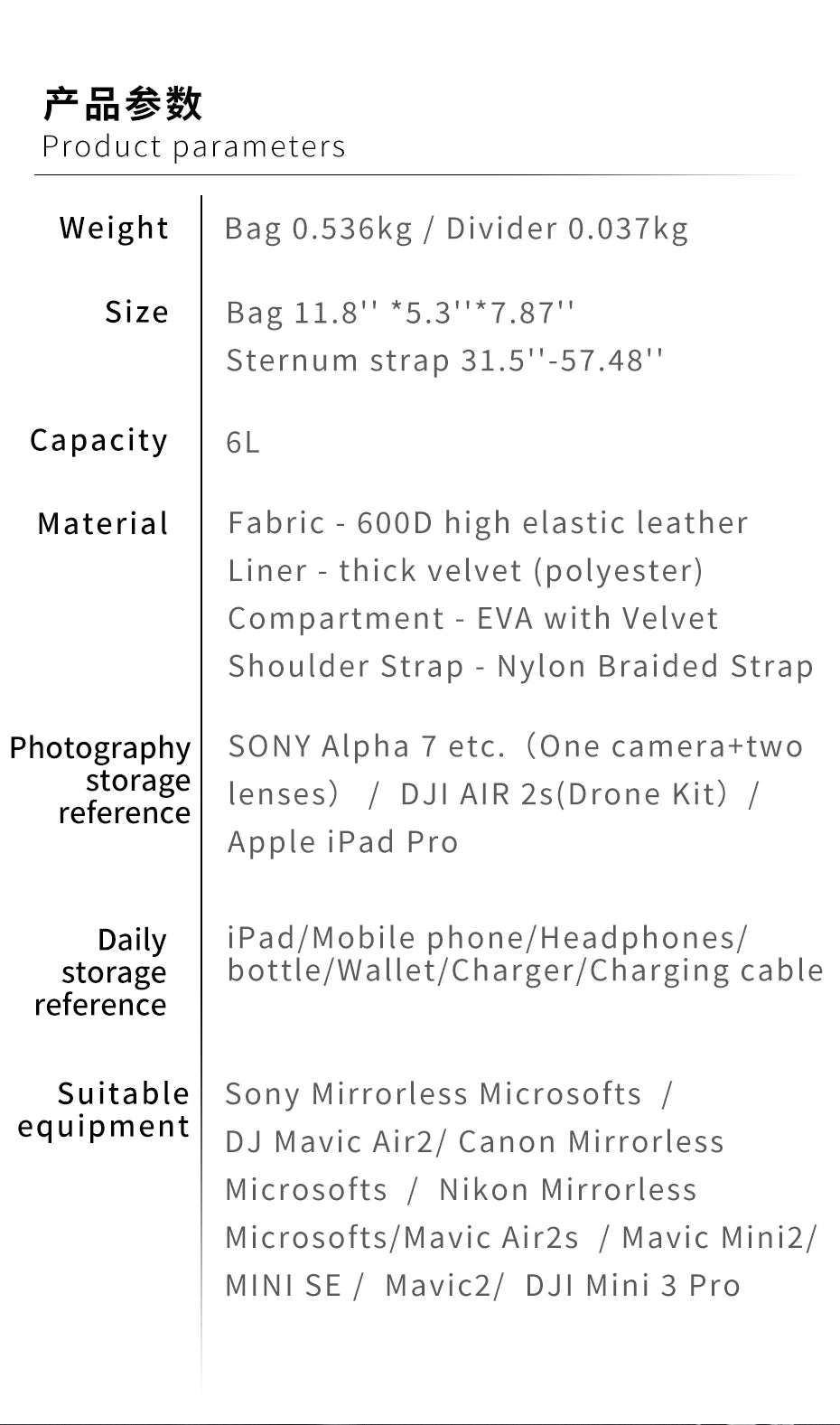 Ulanzi PB008 6L Camera Shoulder Bag