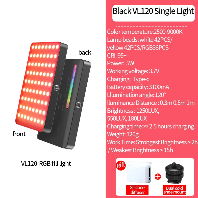 Ulanzi VL120 RGB LED Video Light