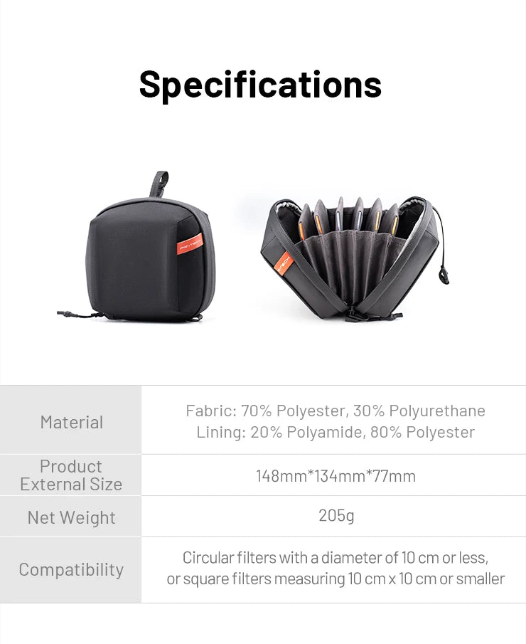 PGYTECH Circular Camera Filter Storage Bag