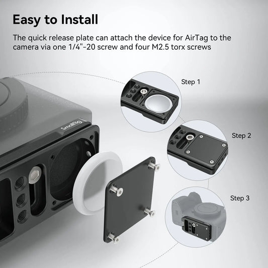SmallRig MD4150 Arca-Type Quick Release Plate for AirTag