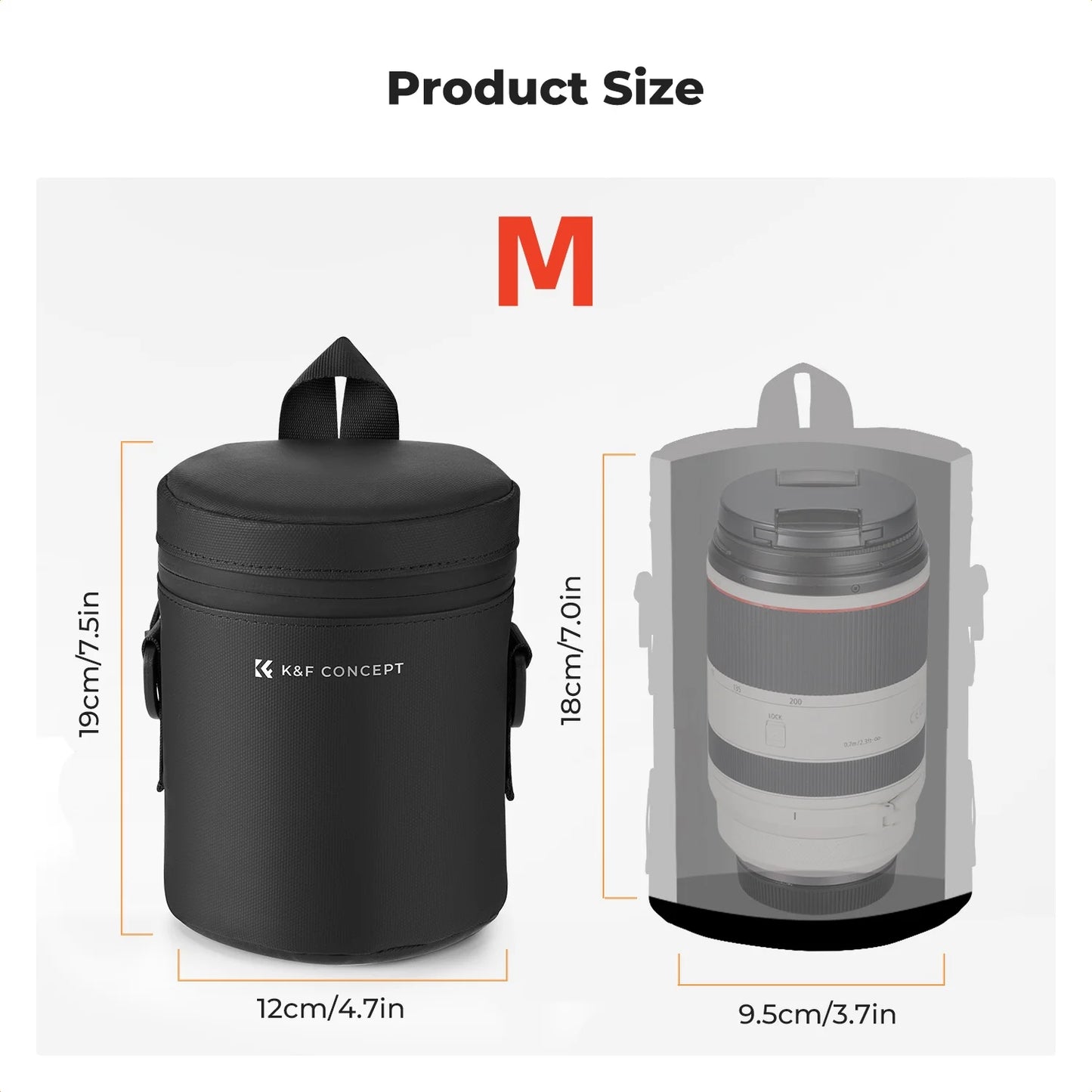 K&F Concept Waterproof Camera Lens Pouch Case