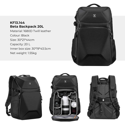 K&F Concept 20L Waterproof Hardshell Camera Backpack