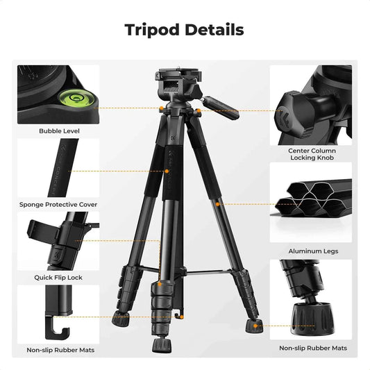 K&F S255A3 190cm Lightweight Camera Tripod