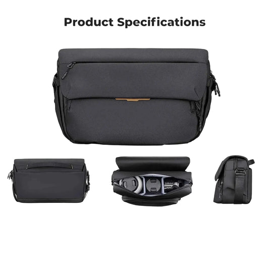 K&F CONCEPT 15L Large Camera Sling Bag Waterproof Travel Photography Shoulder Bag For Nikon Canon Sony Camera Case Tripod Holder