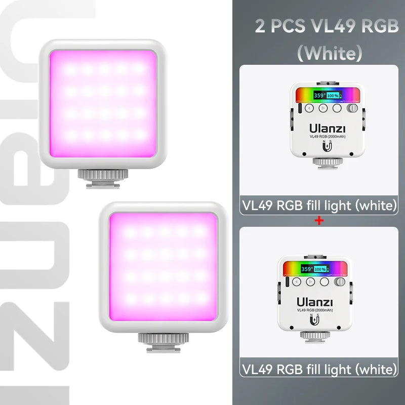 Ulanzi VL49 RGB Magnetic LED Video Light - CameraHUB