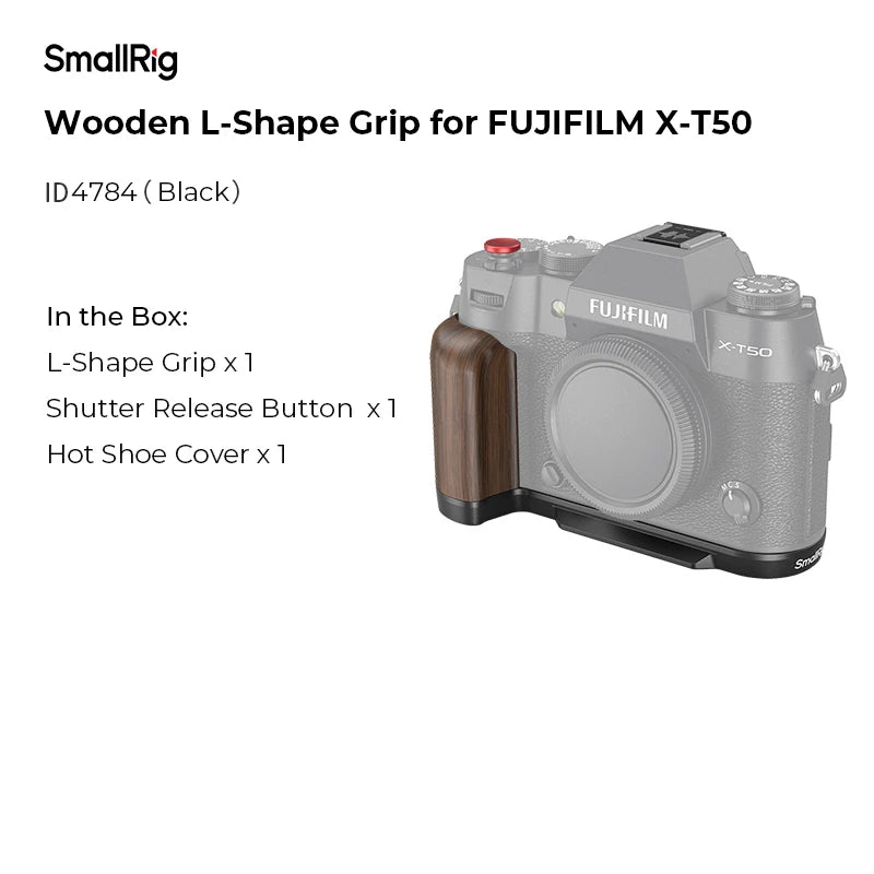 SmallRig 4735 Wooden L-Shape Grip for Fujifilm X-T50