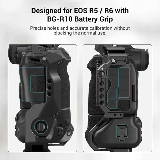 SmallRig Camera Cage for Canon EOS R5 / R6 / R5 C with BG-R10 Battery Grip