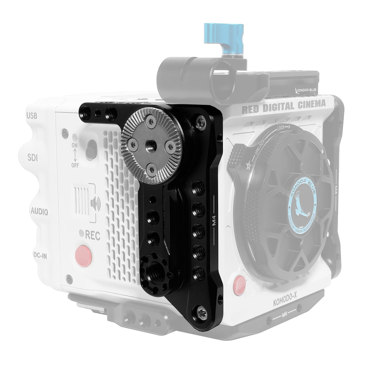 Kondor Blue RED KOMODO-X Right Side Plate Raven Black