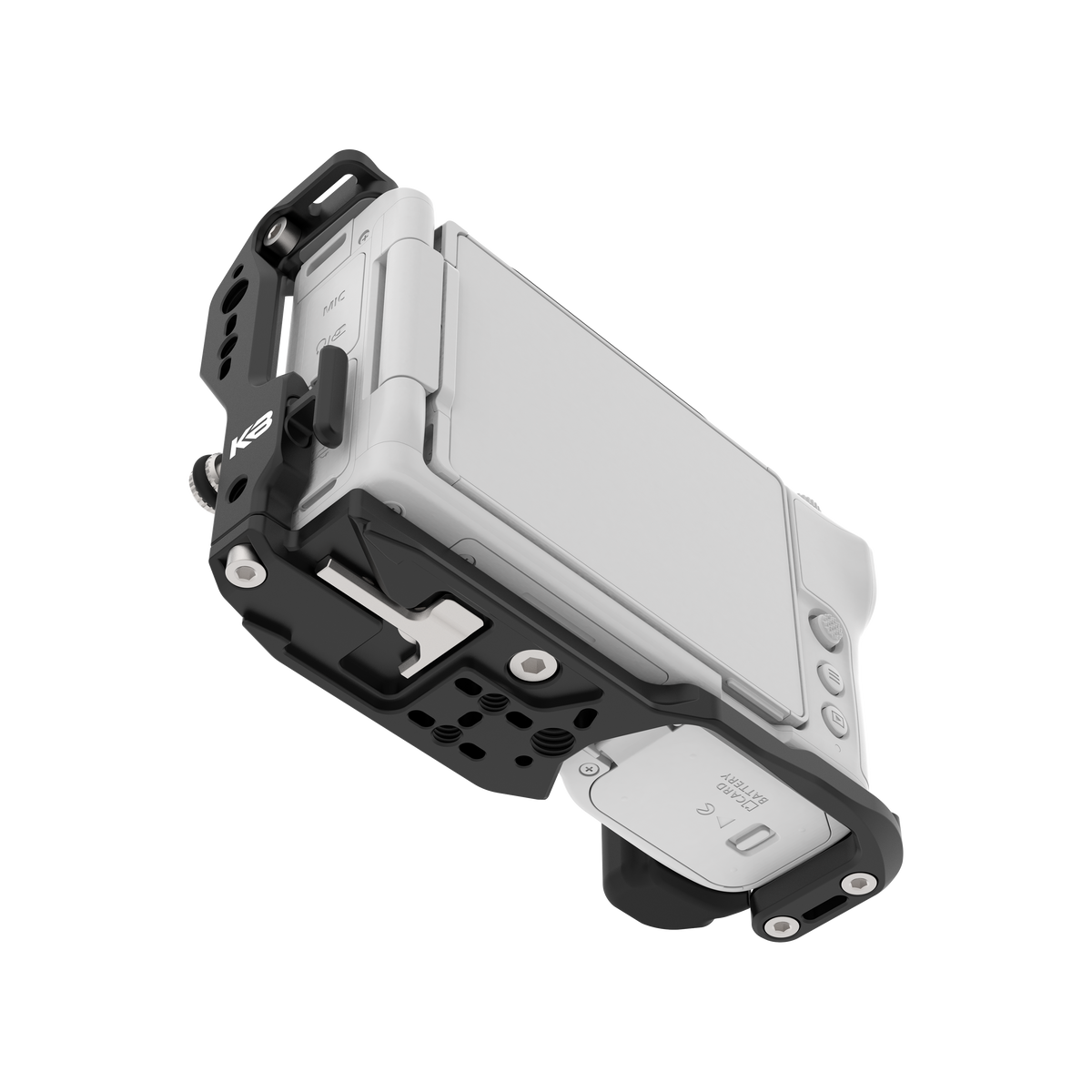 Kondor Blue Nikon ZR Cage Raven Black baseplate detail