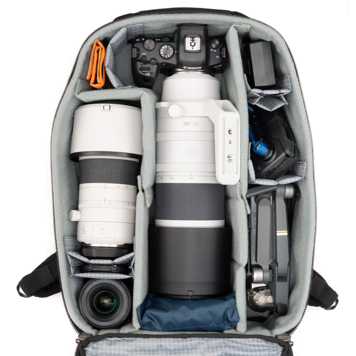 Think Tank Airport Essentials 26L loaded with camera and lenses