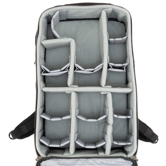 Think Tank Airport Essentials 26L empty interior and exterior
