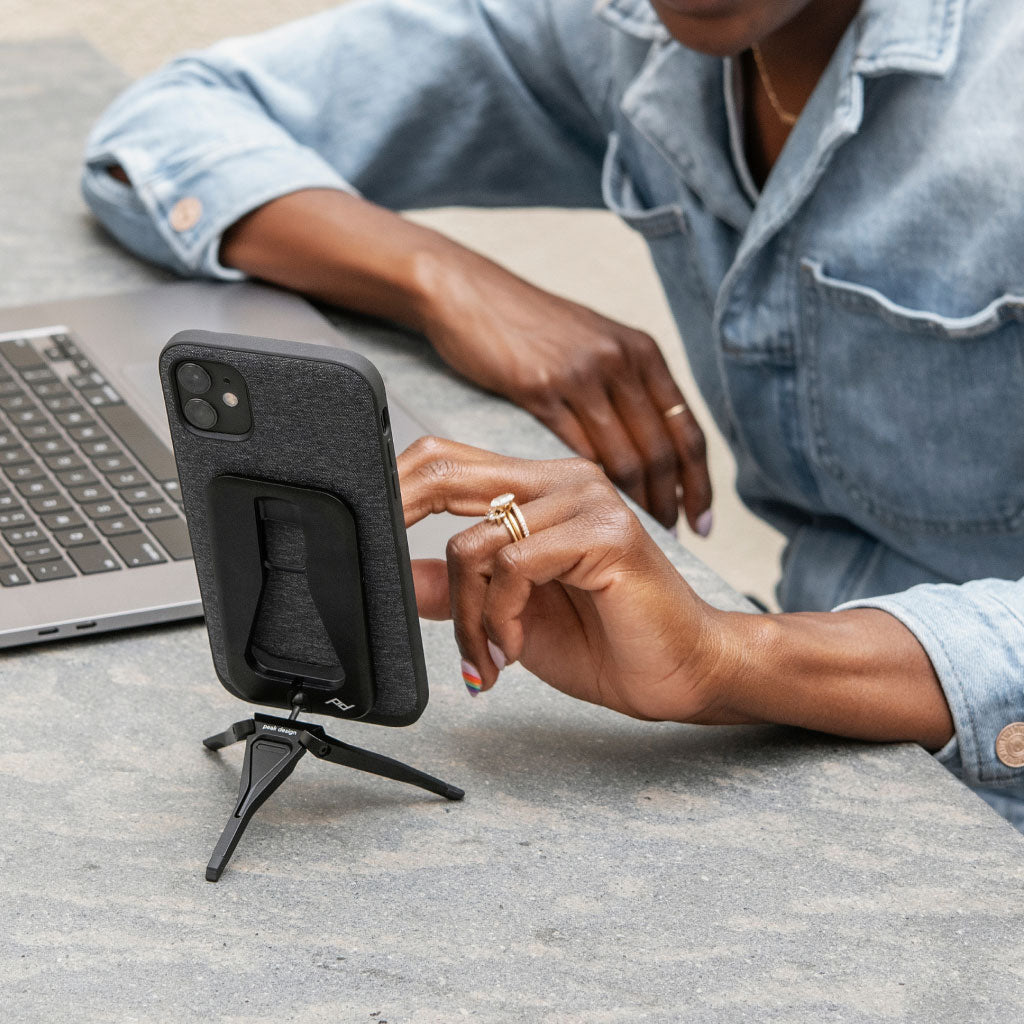 Peak Design Mobile Tripod product detail and lifestyle image | Peak Design Australia | CameraHUB