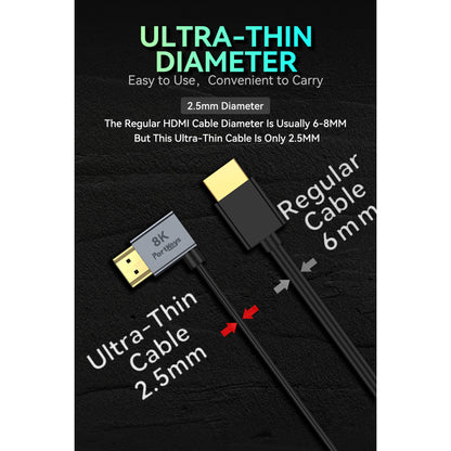 Portkeys Ultra-Thin HDMI A-to-A Cable – 1m