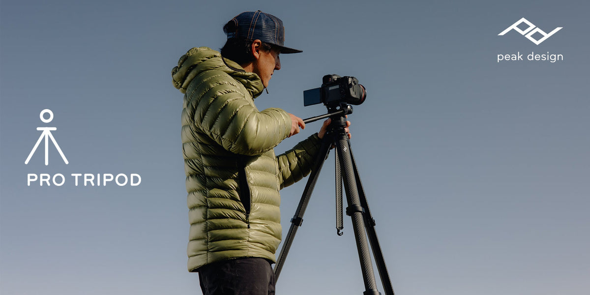 Peak Design Pro Tripod lifestyle and product image | Peak Design Australia
