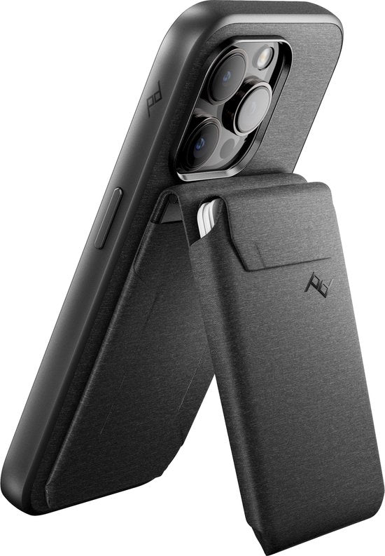 Peak Design Mobile Wallet Stand Nylon product detail and lifestyle image | Peak Design Australia | CameraHUB