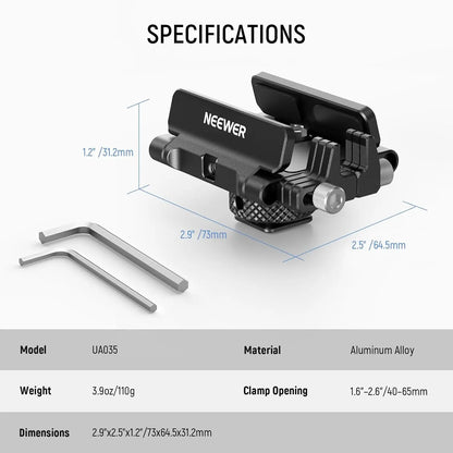 NEEWER SSD Holder Mount with Cold Shoe and Cable Clamp