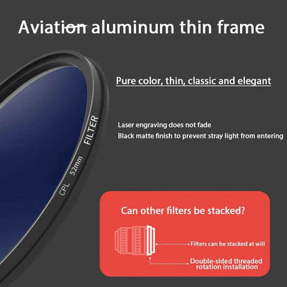 ERIKOLE CPL Circular Polarising Filter for Camera Lenses