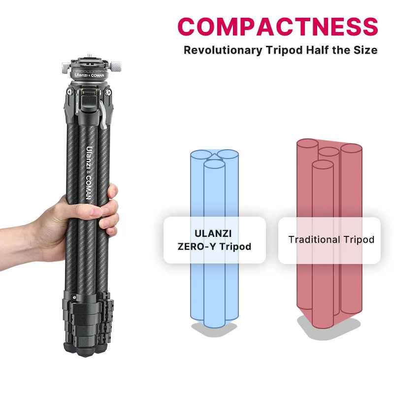Ulanzi x COMAN Zero Y Carbon Fibre Travel Tripod