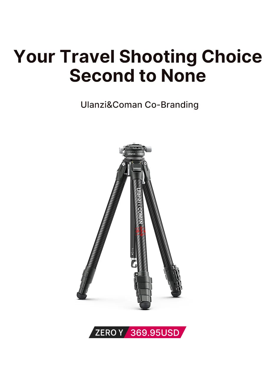 Ulanzi x COMAN Zero Y Carbon Fibre Travel Tripod