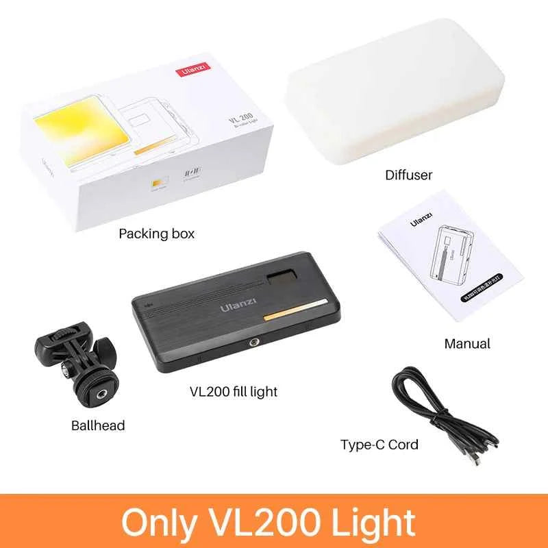 Ulanzi VL200 LED Camera Light with Tripod Kit