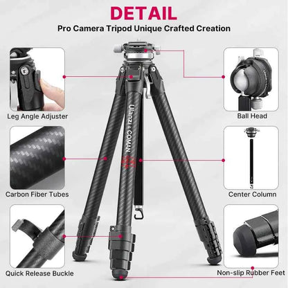 Ulanzi x COMAN Zero Y Carbon Fibre Travel Tripod
