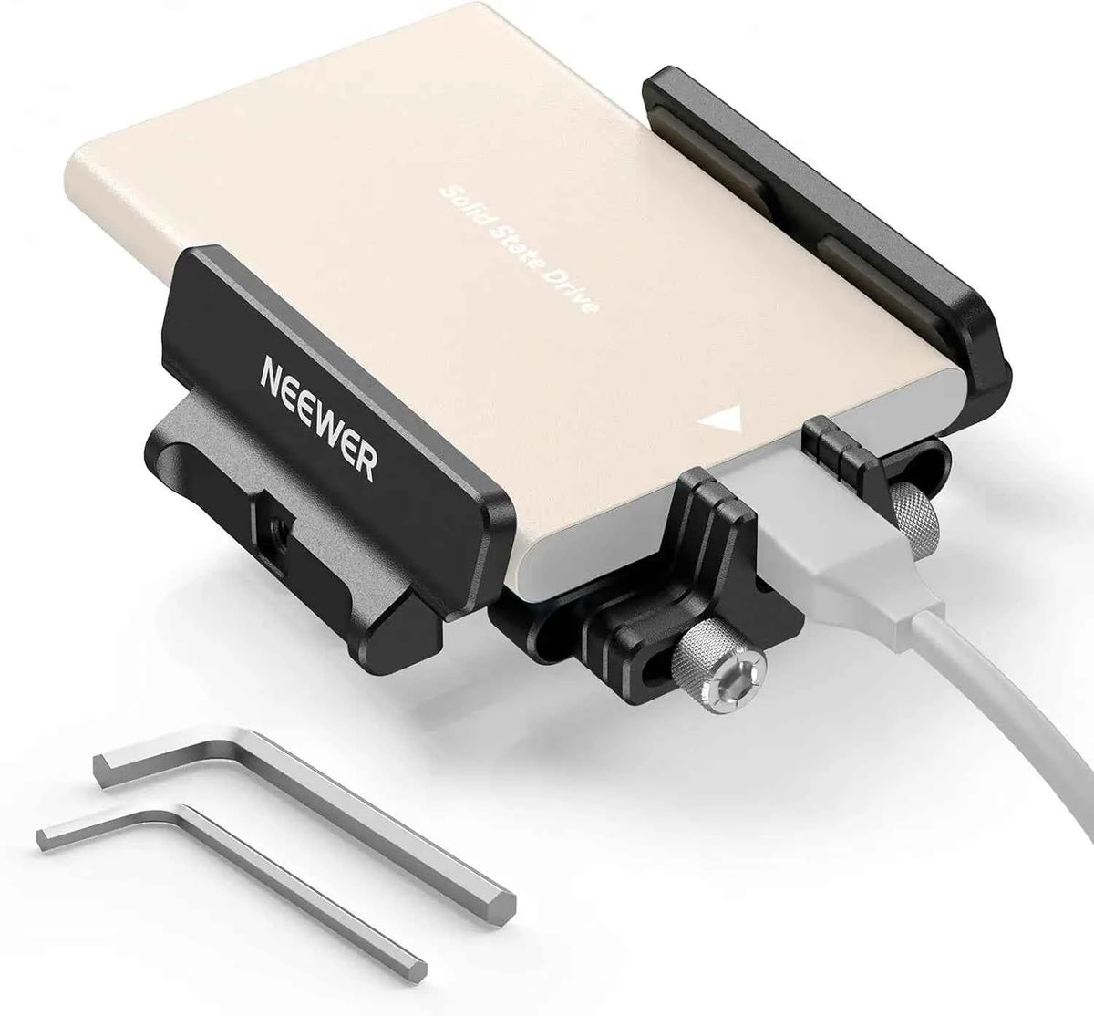 NEEWER SSD Holder Mount with Cold Shoe and Cable Clamp