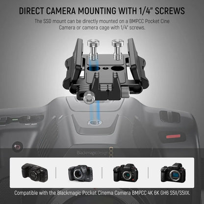 NEEWER SSD Holder Mount with Cold Shoe and Cable Clamp