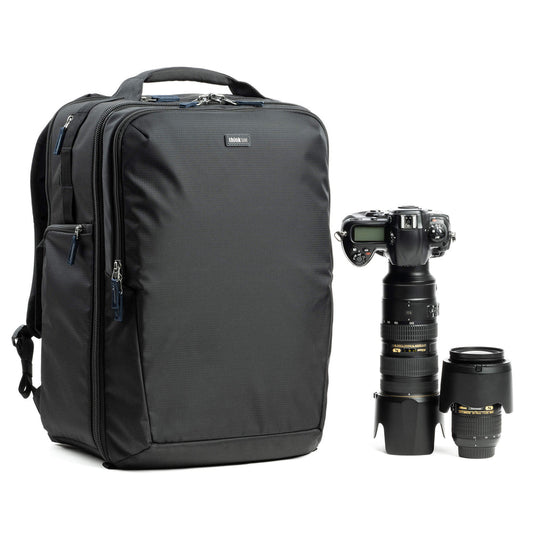 Think Tank Airport Accelerator 41L camera backpack with professional camera gear