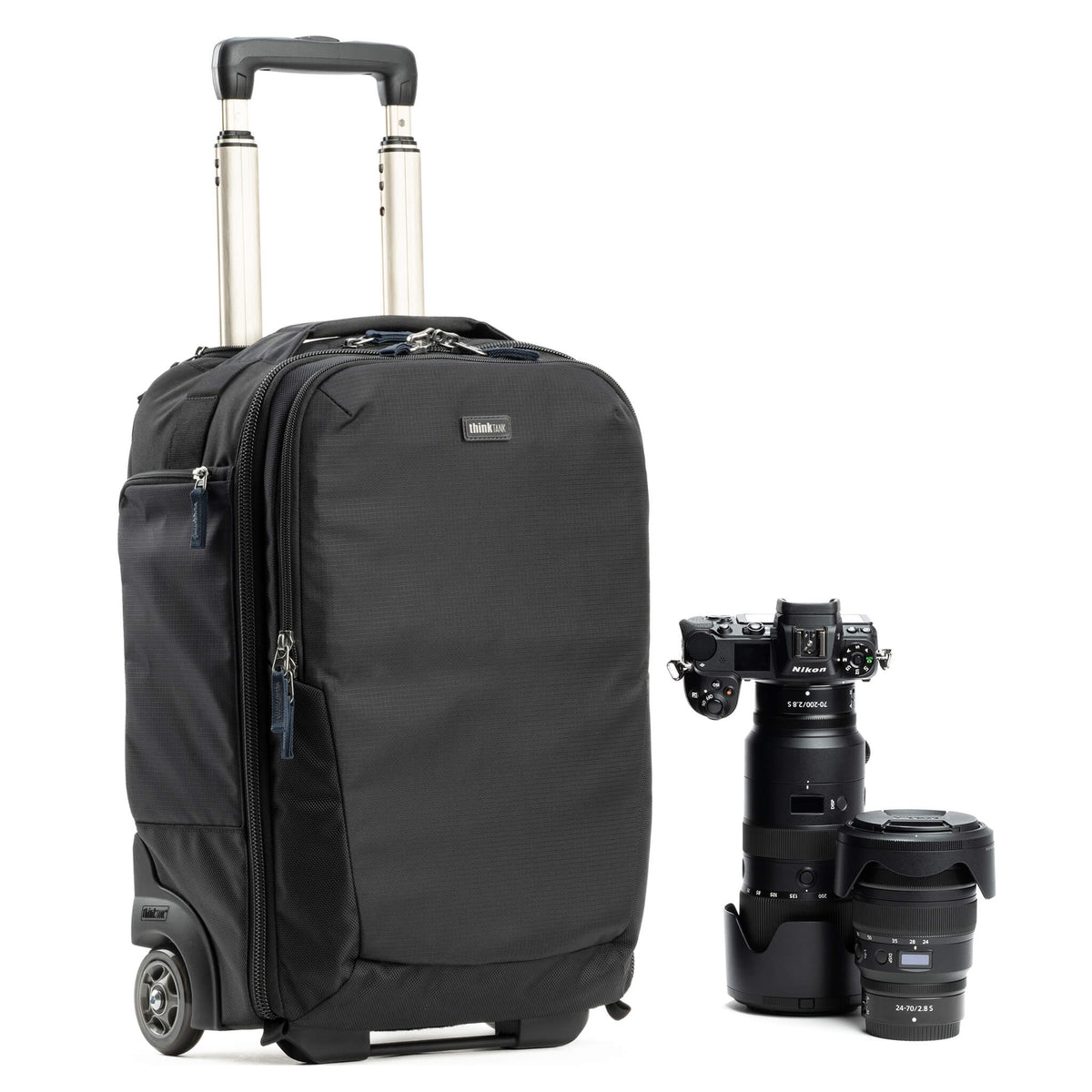 Think Tank Airport Essentials Rolling Camera Backpack with camera gear