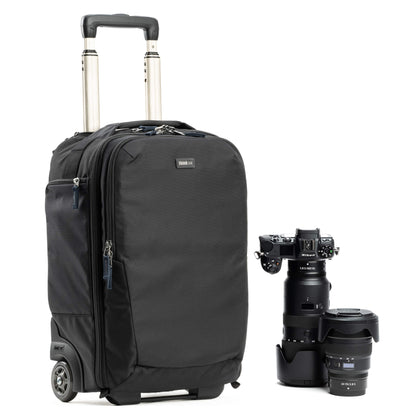 Think Tank Airport Essentials Rolling Camera Backpack with camera gear