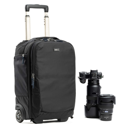 Think Tank Airport Essentials Rolling Camera Backpack with camera gear