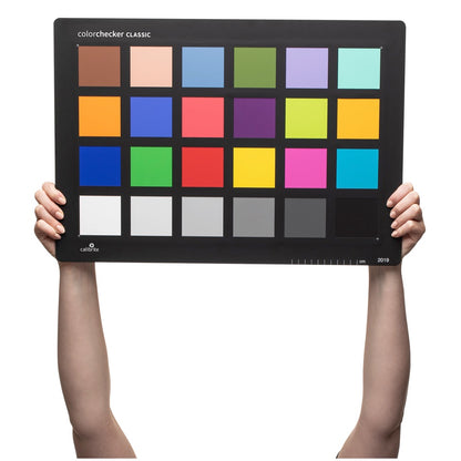 Calibrite ColorChecker Classic XL scale in use