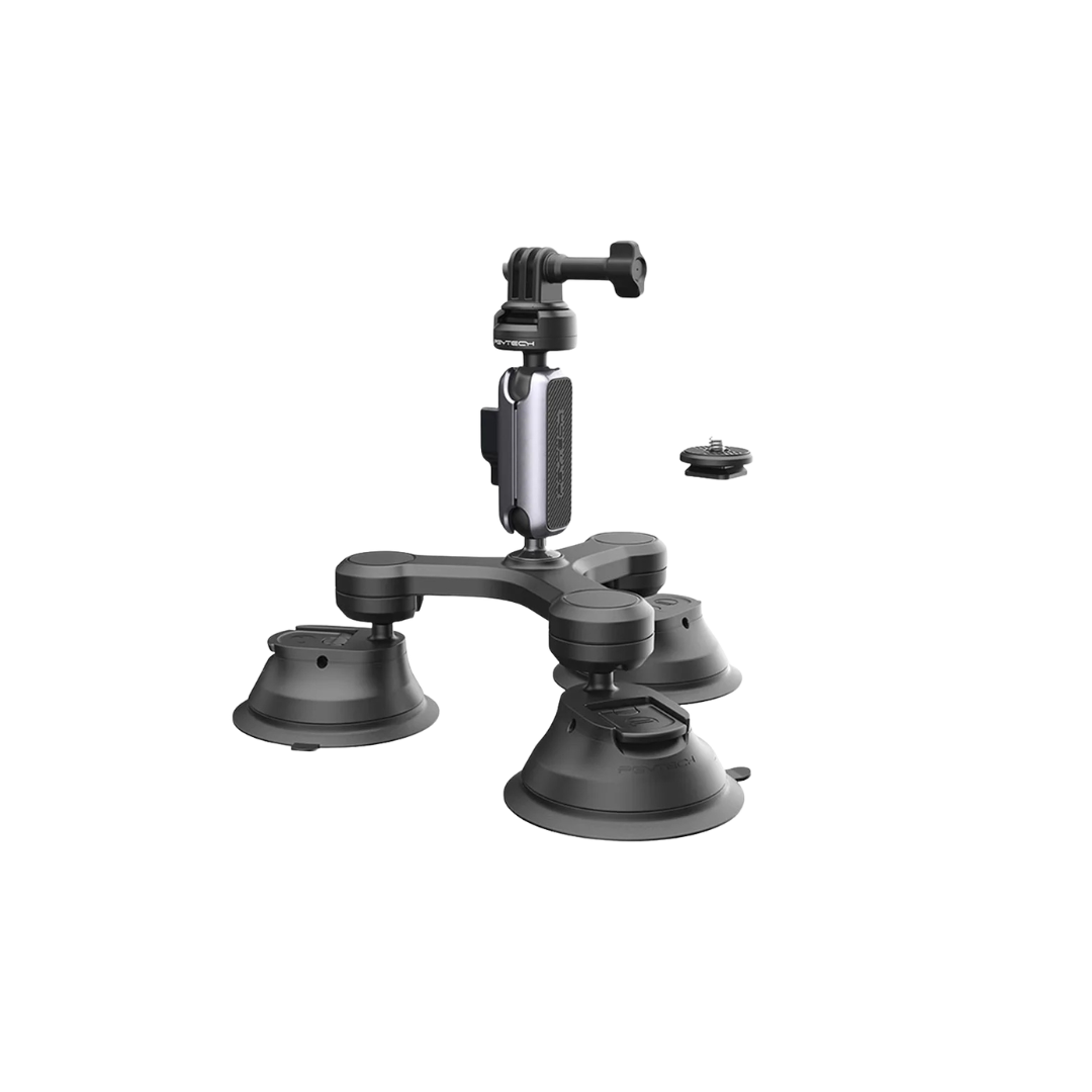 PGYTECH CapLock Triple Suction Camera Mount - Triple Suction Mount