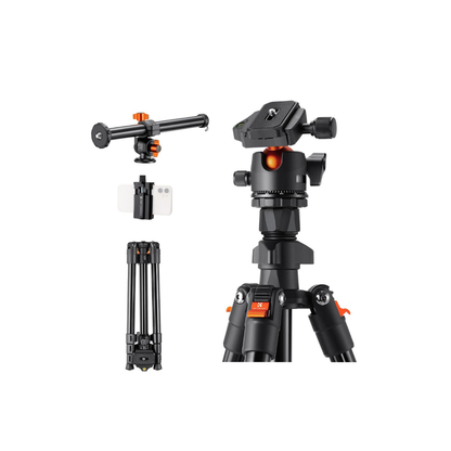 K&F Concept 76.7-Inch Multi-Angle Camera Tripod with Phone Mount