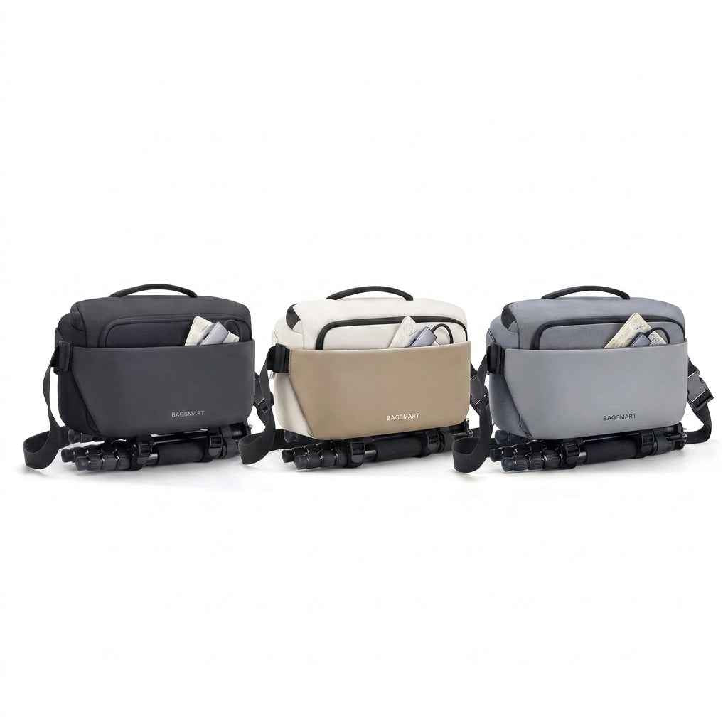 BAGSMART Camera Sling Bag with Tripod Holder