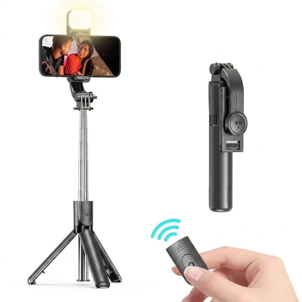 Bluetooth Selfie Stick Tripod with Wireless Remote for Smartphones