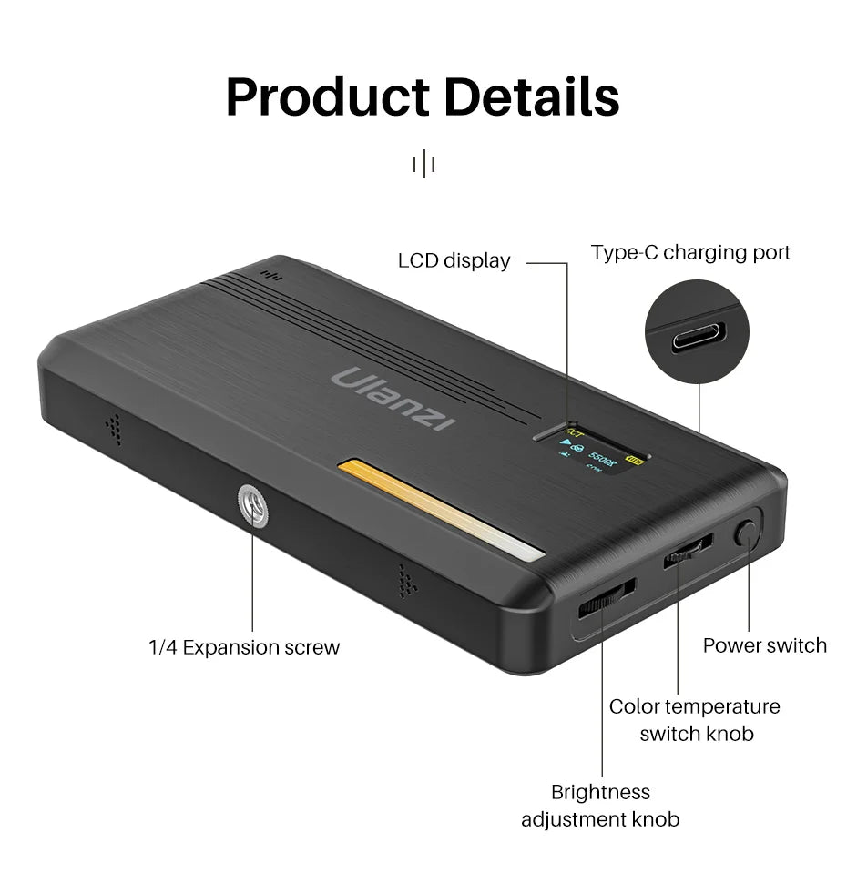 Ulanzi VL200 LED Video Light with Soft Diffuser