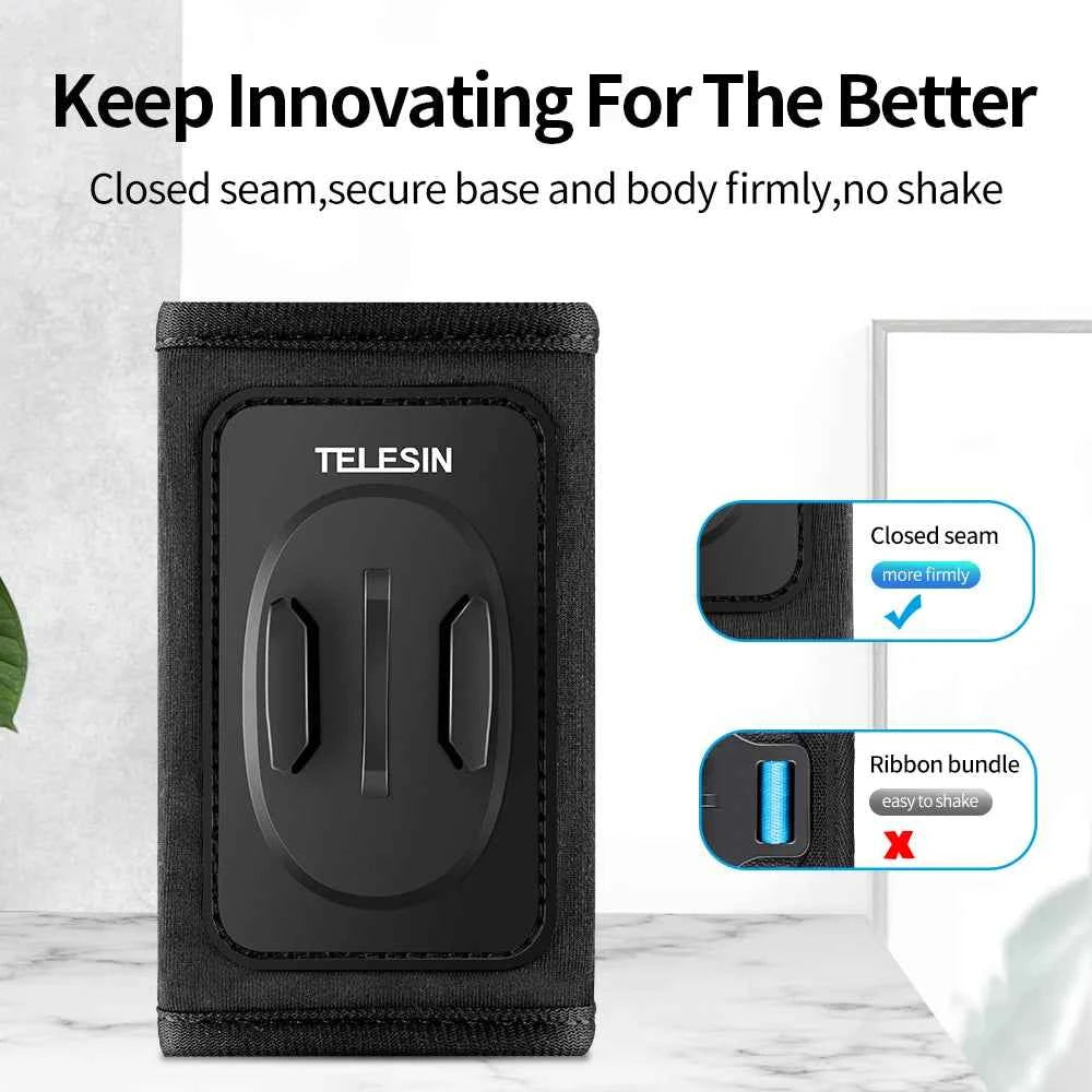 TELESIN 360° Rotating Backpack Strap Camera Mount