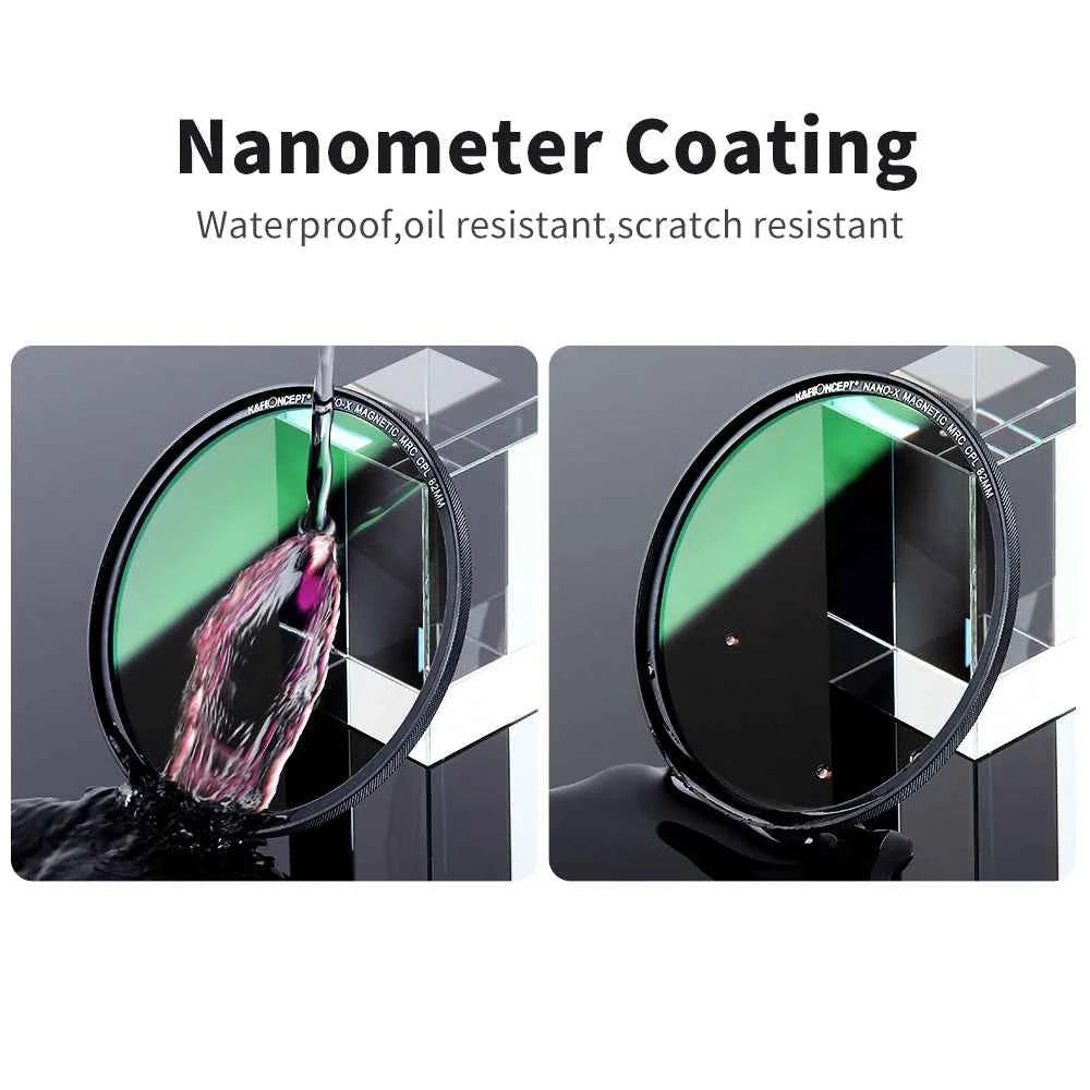 K&F CONCEPT Magnetic HD CPL Nano-x Camera Filter with Lens Cap Circular Polarizeing Multi-Layer Coatings 52mm 58mm 62mm 67mm