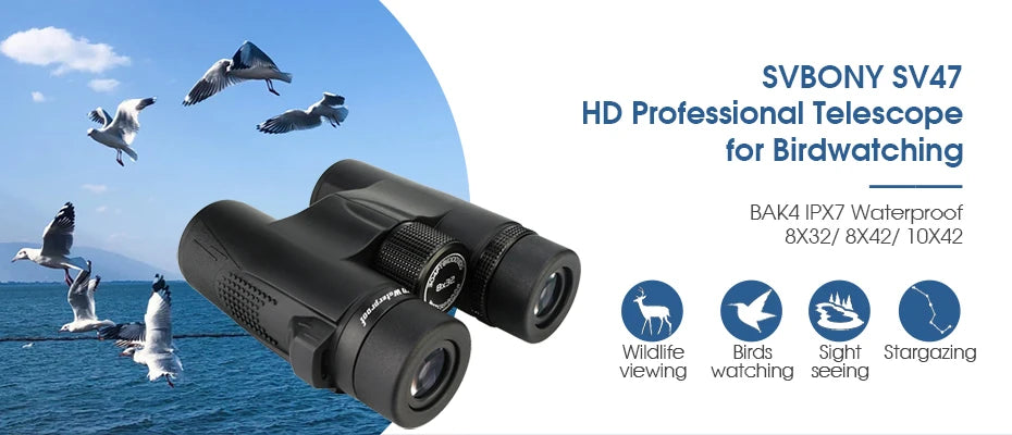 SVBONY SV47 Waterproof Birdwatching Binoculars